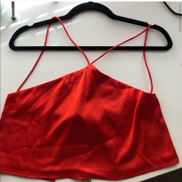 Revolve By The Way Lucy Strappy Satin Crop Top - Picture 5 of 5